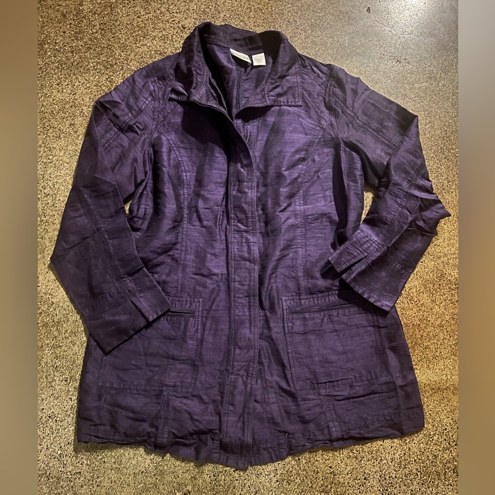 100% silk Coat in purple